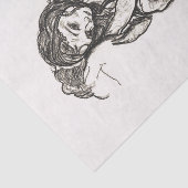 WEEFSEL : EGON SCHIELE : MEISJE : 1918 TISSUEPAPIER (Detail)