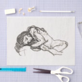 WEEFSEL : EGON SCHIELE : MEISJE : 1918 TISSUEPAPIER (Craft)