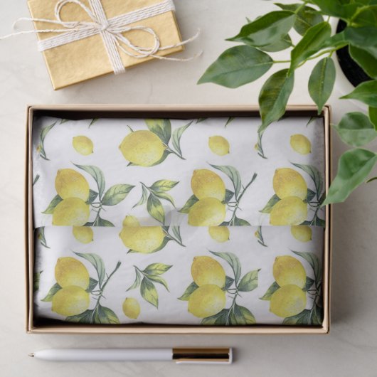 Weefsel en Decoupage papier - Lemon's (Geschenk)