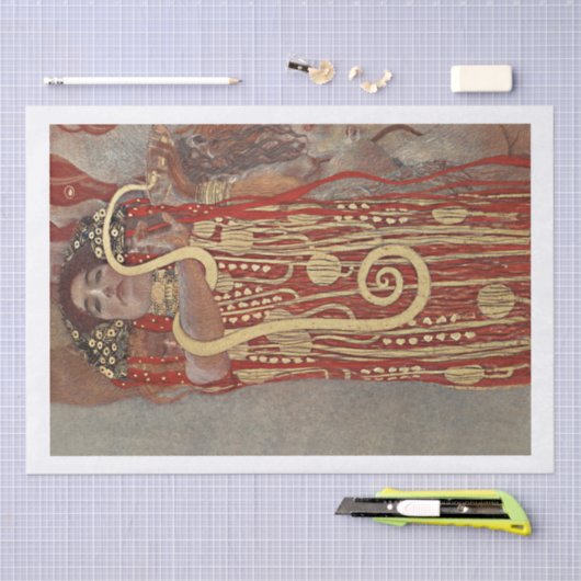 WEEFSEL : GUSTAV KLIMT : HYGIEE : 1907 TISSUEPAPIER (Craft)