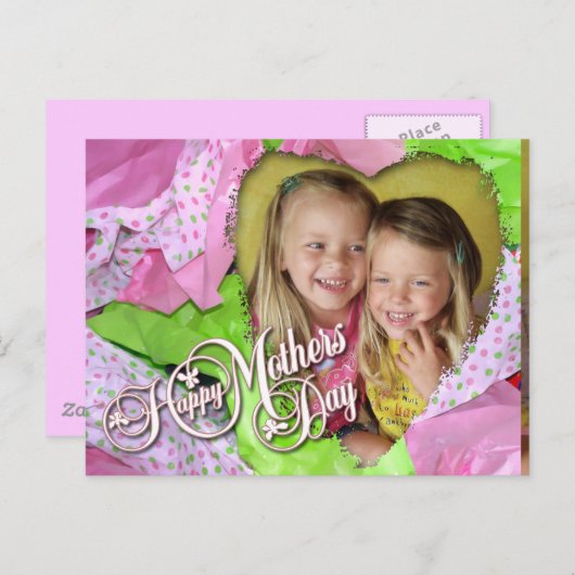 Weefsel Hart Moederdag Briefkaart