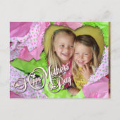 Weefsel Hart Moederdag Briefkaart (Voorkant)