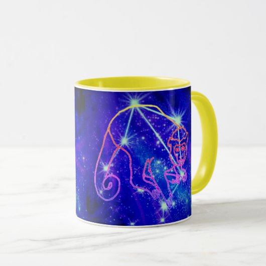 Weefsel in het jaar van de aap mok (Voorkant rechts)