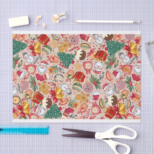 Weefsel - Kerstmis ontwerp Tissuepapier (Craft)