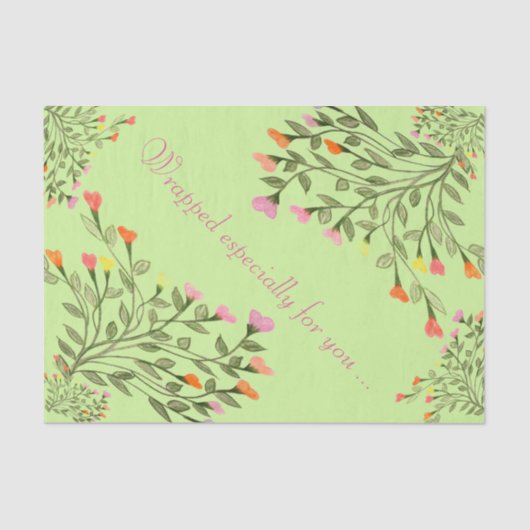 weefsel met bloemetjesstructuur tissuepapier (Voorkant)