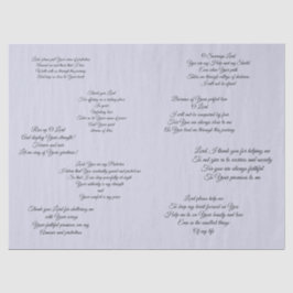 Weefsel met Christelijke gebeden Tissuepapier