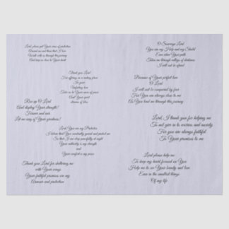 Weefsel met Christelijke gebeden Tissuepapier