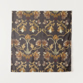  weefsel met geborduurde bloemen, achterzijde wandkleed (Voorkant (horizontaal))