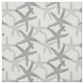 weefsel Nautisch zeester abstract grijs wit Stof (Swatch)