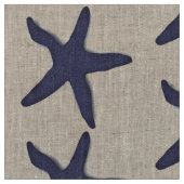 weefsel Nautisch zeesterstrand blauw Stof (Close Up)