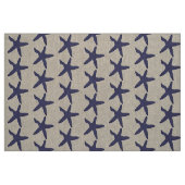 weefsel Nautisch zeesterstrand blauw Stof (Fat Quarter)