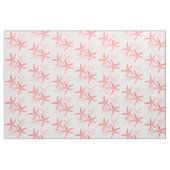 weefsel Nautisch zeesterstrand rood roze Stof (Fat Quarter)