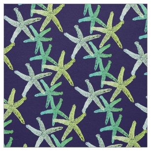 weefsel Nauwe zeester blauwgroen groen geel blauw Stof