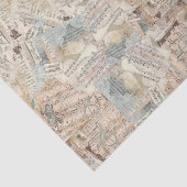 Weefsel- of losbladerpapier Collage van muziekblad Tissuepapier (Detail)