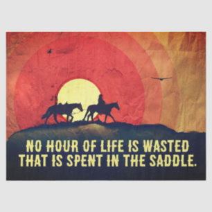 Weefsel/ontkoppelingspapier van Cowboy op Paard Tissuepapier