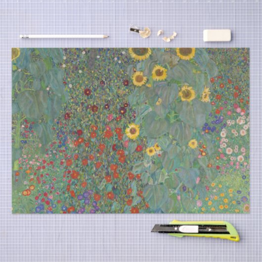 WEEFSEL PAPIER : GUSTAV KLIMT : BOERDERIJ GARDEN (Craft)