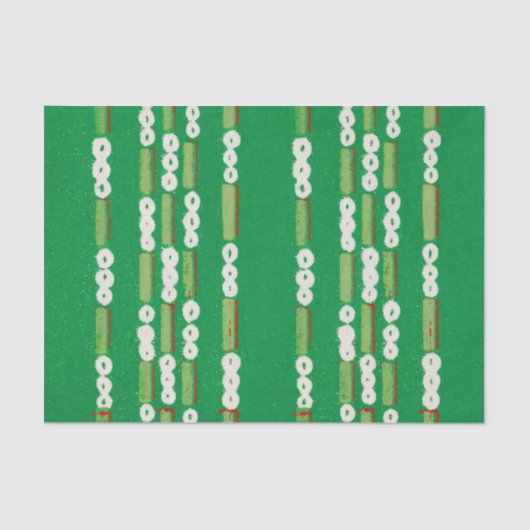 WEEFSEL PAPIER JAPANESE WOODBLOCK PATROON IN GROEN (Voorkant)