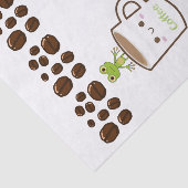 Weefsel papier koffiebonen verslaafde kikker (Detail)