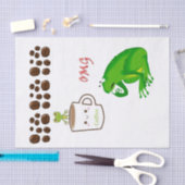 Weefsel papier koffiebonen verslaafde kikker (Craft)