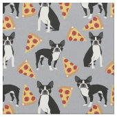 weefsel van Boston Terriers Pizza Stof (Close Up)