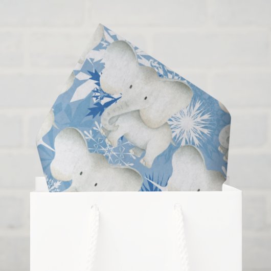 Weefsel van de sneeuwvlok van witte olifanten tissuepapier (Cadeauzakje)