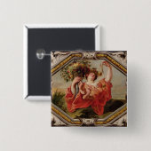 Weefsel, van de Tekenen van de Zodiac Vierkante Button 5,1 Cm (Voorkant /achterkant)