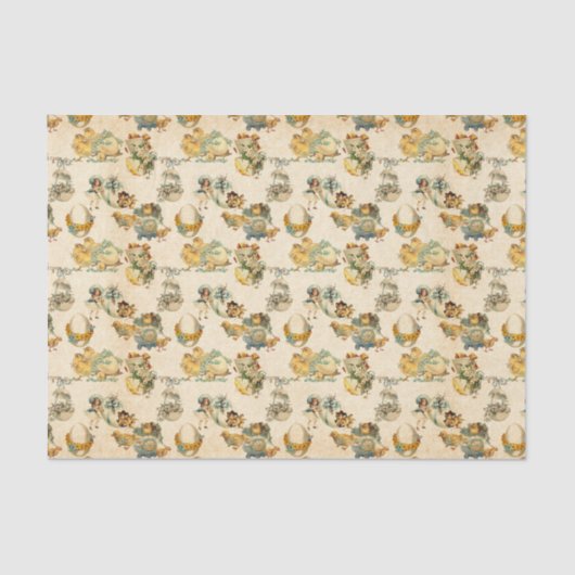  weefsel van gemengde patroonpartijen bij Pasen Tissuepapier (Voorkant)