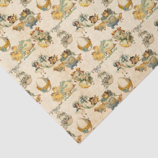 weefsel van gemengde patroonpartijen bij Pasen Tissuepapier (Detail)