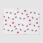 Weefsel van het kleine ladybug-patroonpatroon tissuepapier (Voorkant)