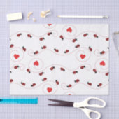 Weefsel van het kleine ladybug-patroonpatroon tissuepapier (Craft)