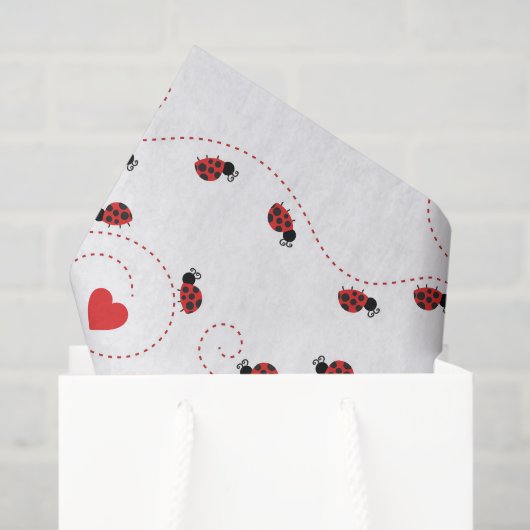 Weefsel van het kleine ladybug-patroonpatroon tissuepapier (Cadeauzakje)
