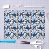 Weefsel van het strandhaaienpatroon van de klauw tissuepapier (Craft)