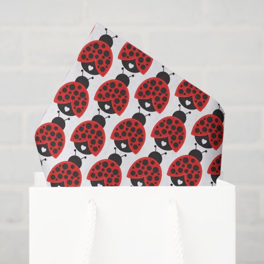 Weefsel van kleine ladybug-meisjes tissuepapier (Cadeauzakje)