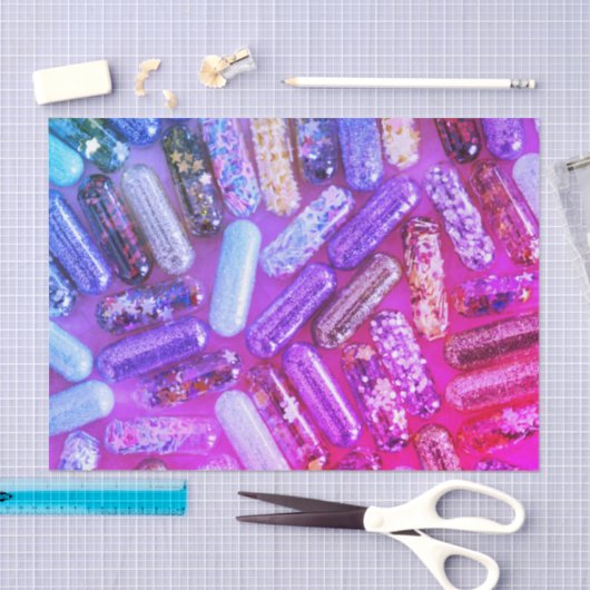 Weefsel van urse glitterkleurige medicatie tissuepapier (Craft)