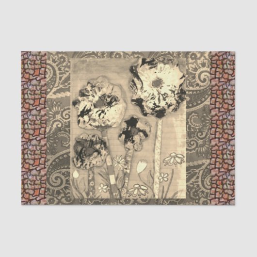 Weefselbloemen 2 tissuepapier (Voorkant)