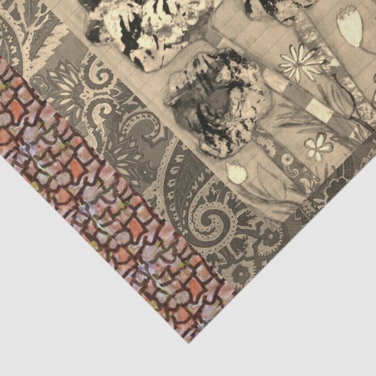 Weefselbloemen 2 tissuepapier (Detail)