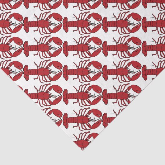 Weefselcadeau, Nautisch schattige rode kreeft Tissuepapier (Detail)