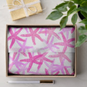 Weefselcadeaupapier Nautisch roze zeester wit Tissuepapier (Geschenk)