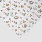 Weefseldocument 3 bladen, Speelgoedachtergrond Tissuepapier (Detail)