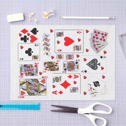Weefseldocument Ace Speelkaarten Tissuepapier (Craft)