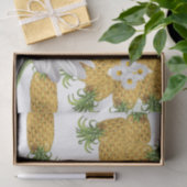 Weefseldocument Ananas Witte Daisy Tissuepapier (Geschenk)