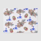 Weefseldocument Engel Blauwe Sterren Tissuepapier (Voorkant)