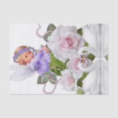 Weefseldocument Engel Witte Zwanen Tissuepapier (Voorkant)