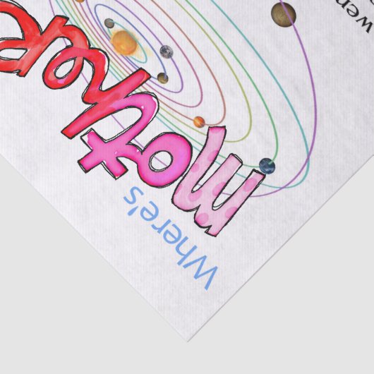 Weefseldocument Gelukkige Moederdag Keuken Tissuepapier (Detail)