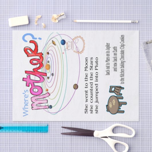 Weefseldocument Gelukkige Moederdag Keuken Tissuepapier (Craft)