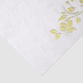 Weefseldocument Gouden Bloemenzwaan Tissuepapier (Detail)