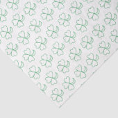 Weefseldocument - Groene Shamrock schetsen Tissuepapier (Detail)
