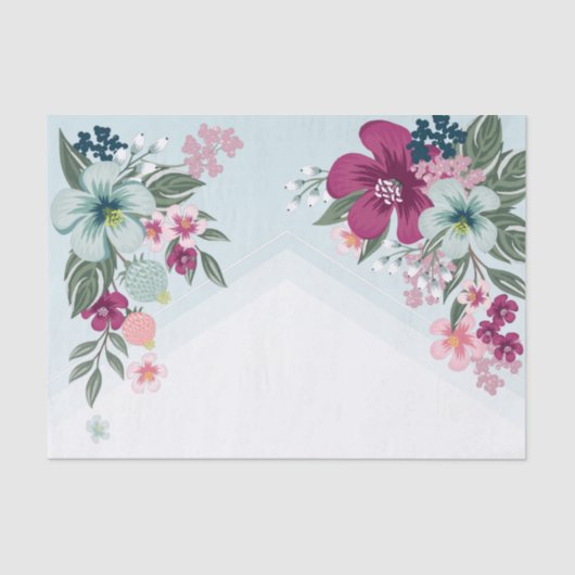 Weefseldocument het Verpakken Tropische Bloem op B Tissuepapier (Voorkant)