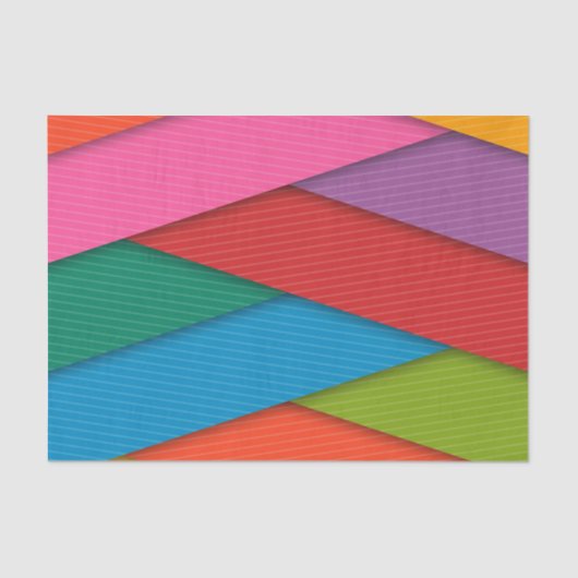 Weefseldocument Kleurrijke Driehoeken Tissuepapier (Voorkant)