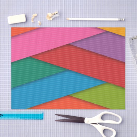 Weefseldocument Kleurrijke Driehoeken Tissuepapier (Craft)